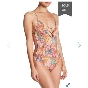 Ale by Alessandra Lace-up Festival One Piece NWOT